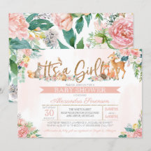 Chá de fraldas de Garota de Animais Florestais Ado