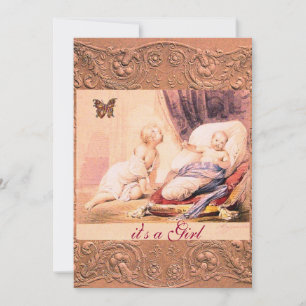 CONVITES CHÁ DE FRALDAS DE GAROTA DE PINCO COM CHUMBO