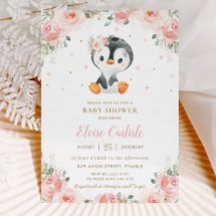 Chá de fraldas de Garota Floral Adorável com Blush