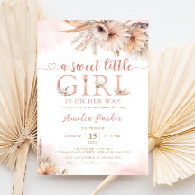 Chá de fraldas de Garota Floral do Deserto Boho Pa