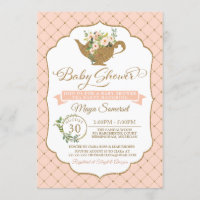 Chá de fraldas de Garota Floral do Tea Party Luxur