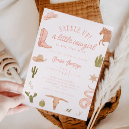 Convites Chá de fraldas de Garota Menina