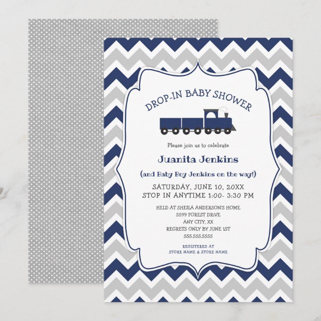 Convites chá de fraldas de garoto/casa aberta (Frente/Verso)