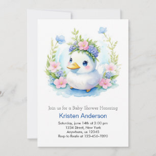 Convites Chá de fraldas de Garoto de Cor da Água com Casca