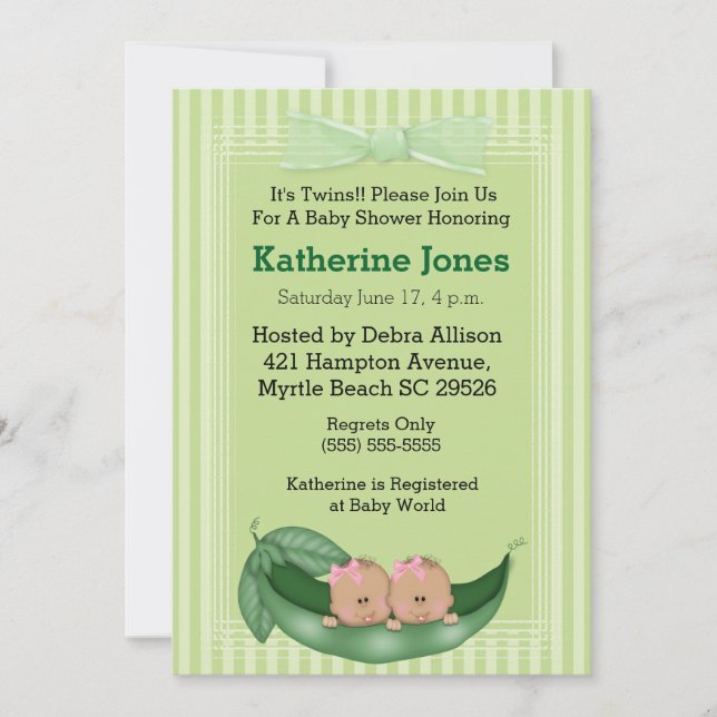 Convites Chá de fraldas de Gêmeas Africanas Americanas Conv (Frente)