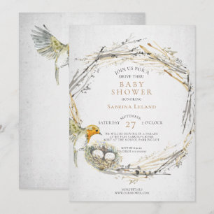 Convites Chá de fraldas de gêmeos do Rick e do Nest Drive