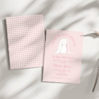 Chá de fraldas de Gingham Rosa Especial de Bunny