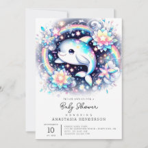 Chá de fraldas de golfinhos majestoso