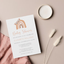 Convites Chá de fraldas de Grass do Arco Arco-Íris Pampas, 