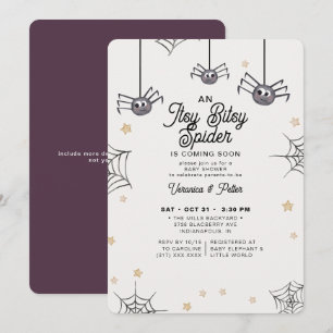 Convites Chá de fraldas de Halloween da Bitsy Spider Girl