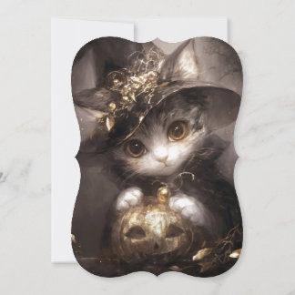 Convites Chá de fraldas de Halloween de Bruxas de Gato Boni