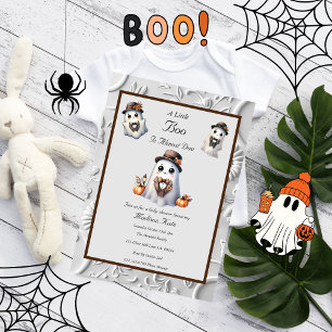 Convites Chá de fraldas de Halloween de Garota Bonita