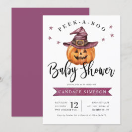 Convites Chá de fraldas De Halloween De Olhar Para Um Boo