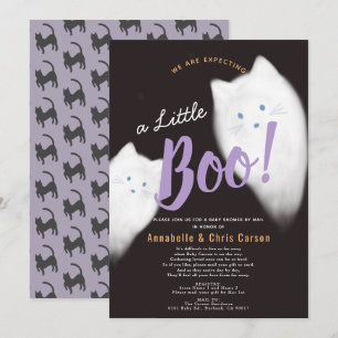 Convites Chá de fraldas de Halloween do Little Boo Ghost