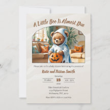 Chá de fraldas De Halloween - Um Pequeno Boo Está
