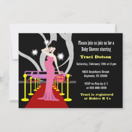 Convites Chá de fraldas de Hollywood Chamada de Tapete Verm
