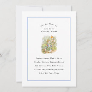 Convites Chá de fraldas de Imagem Azul de Peter Rabbit