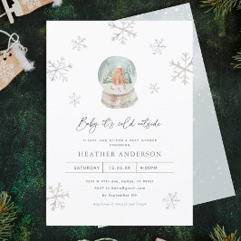 Convites Chá de fraldas de inverno da Terra Maravilha da Ne