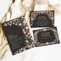 Chá de fraldas de Jardim de Flores Selvagem Colori