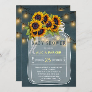 Convites Chá de fraldas de jarro amarelo-claro