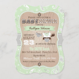 Convites Chá de fraldas de Jumper Cowboy Bandanna