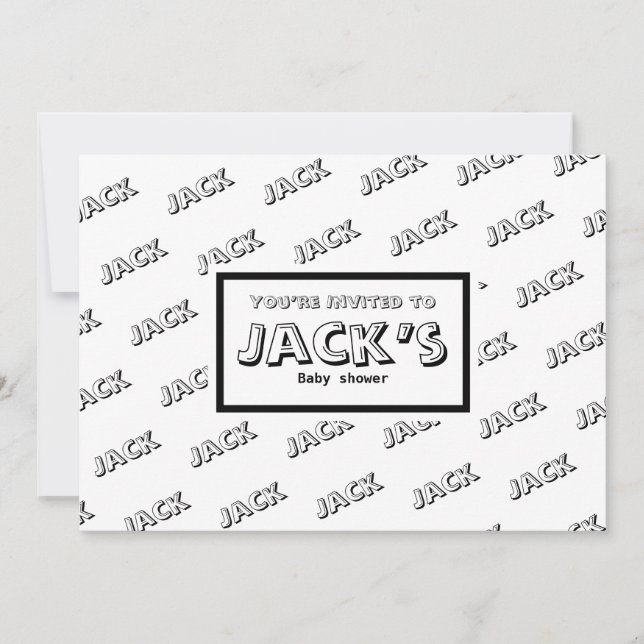 Convites Chá de fraldas de lançamento personalizável (Frente)