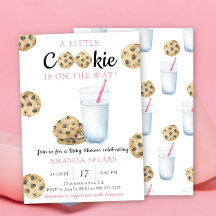 Chá de fraldas de Leite e Cookies