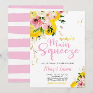 Convites Chá de fraldas de Lemon, Chá de fraldas de aperto 