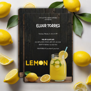 Convites Chá de fraldas de limonada russa