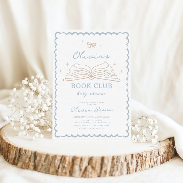 Convites Chá de fraldas de Livro Desenhado em Mão Moderna (Criador carregado)