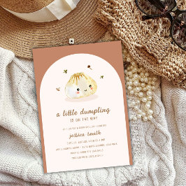 Convites Chá de fraldas de lixo chinês boho minimalista
