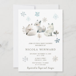 Convites Chá de fraldas de Lobo Ártico de Inverno Cujo Inve