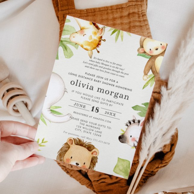 Convites Chá de fraldas de longa distância por e-mail (Criador carregado)