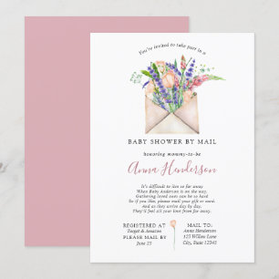 Convites Chá de fraldas de Longa Distância por Email