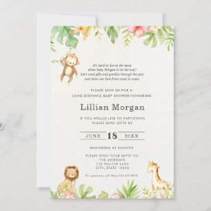 Convites Chá de fraldas de Longa Distância por Email