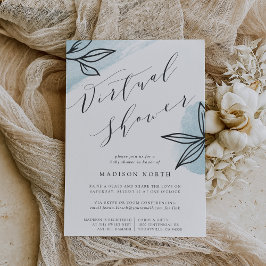 Convites Chá de fraldas de Longa Distância Virtual do Jardi