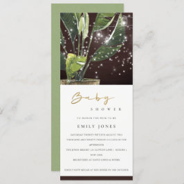 CONVITES CHÁ DE FRALDAS DE LUZES DE MASON DE ESTAQUE DE PAL