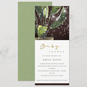 CONVITES CHÁ DE FRALDAS DE LUZES DE MASON JAR DE STARRY PA