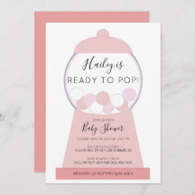 Chá de fraldas de Máquina Rosa Rosa Moderna