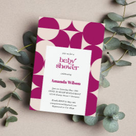 Convites Chá de fraldas de Meio século de Escala em Círculo