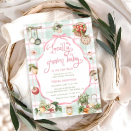Convites Chá de fraldas De Meninas Cultivadas Localmente