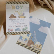 Chá de fraldas de Menino da Construção