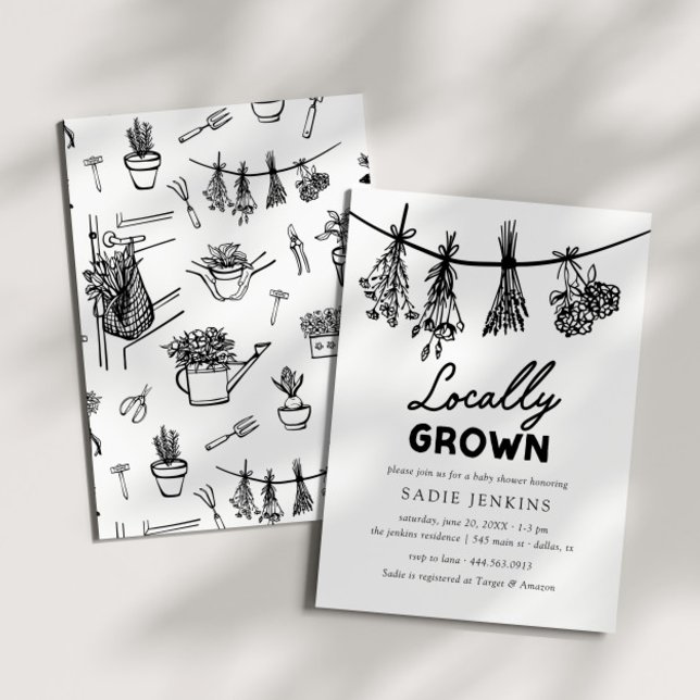 Convites Chá de fraldas De Mercado De Agricultores Cultivad (Criador carregado)