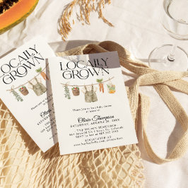 Convites Chá de fraldas De Mercado De Agricultores Cultivad