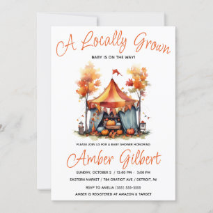 Convites Chá de fraldas de mercado do agricultor de crescim