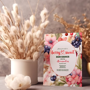 Convites Chá de fraldas de morango