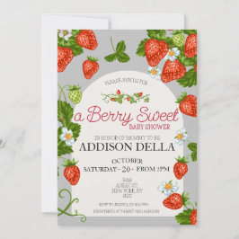 Convites Chá de fraldas de morango | Berry Sweet