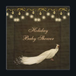 Convites Chá de fraldas de Natal Neutro Clássico Peacock<br><div class="desc">O Chá de fraldas de Natal bonito, glamouroso, neutro e castanho convida com um elegante pavão branco, bonito brilho com ornamentos e arcos. Chic, na moda, convites festivos modernos com um sentimento romântico de elegância vintage. Todo o texto é totalmente personalizável para atender às suas necessidades. O tamanho do texto,...</div>