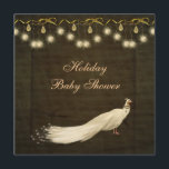 Convites Chá de fraldas de Natal Neutro Clássico Peacock<br><div class="desc">O Chá de fraldas de Natal bonito, glamouroso, neutro e castanho convida com um elegante pavão branco, bonito brilho com ornamentos e arcos. Chic, na moda, convites festivos modernos com um sentimento romântico de elegância vintage. Todo o texto é totalmente personalizável para atender às suas necessidades. O tamanho do texto,...</div>