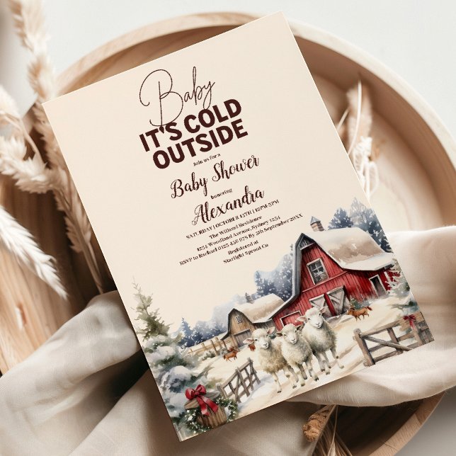 Convites Chá de fraldas de Natal para as explorações de inv (Criador carregado)